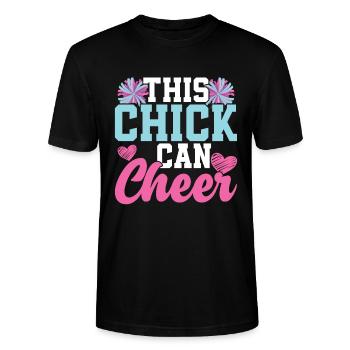 Cheerleader - Stanley/Stella CRAFTER Unisex Organic T-Shirt - black - Front - Alina (178cm) & Michal (187cm)