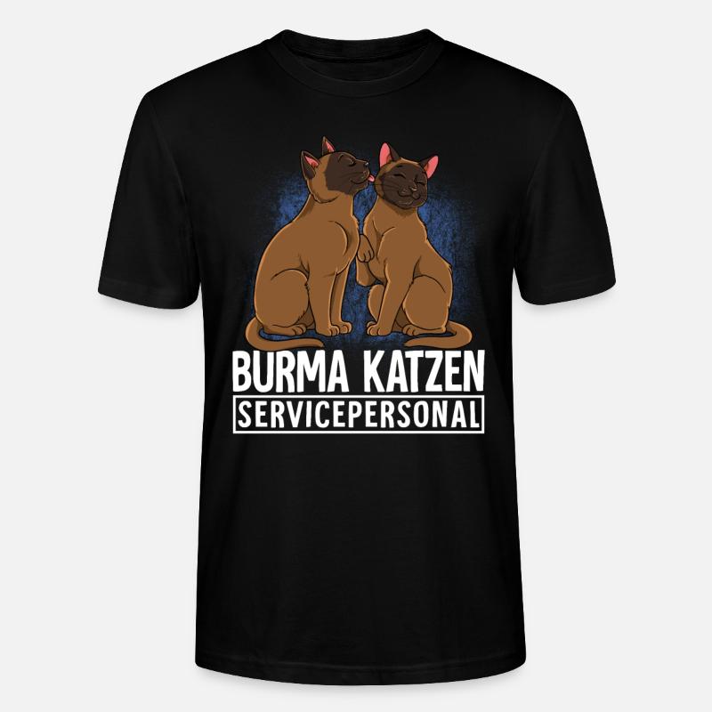 Burma Katze - Stanley/Stella Unisex Bio-T-Shirt CRAFTER - Schwarz