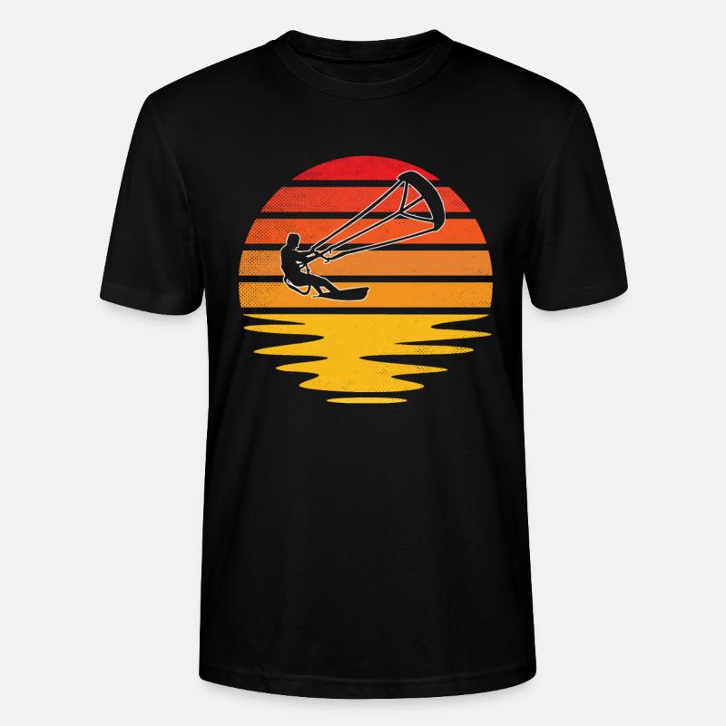 Kite Surf Rétro - T-shirt bio CRAFTER Stanley Stella Unisexe - noir