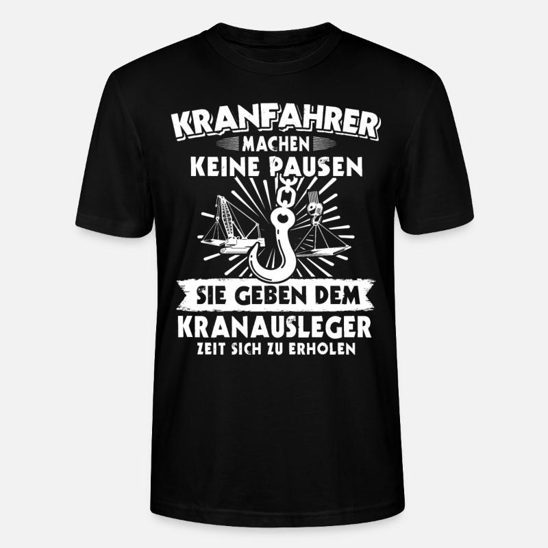 Kranführer Kran Kranfahrer - Stanley/Stella Unisex Bio-T-Shirt CRAFTER - Schwarz
