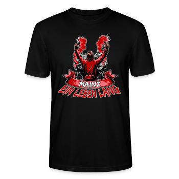 Mainz ein Leben lang - Stanley/Stella Unisex Bio-T-Shirt CRAFTER - Schwarz - Vorne - Alina (178cm) & Michal (187cm)