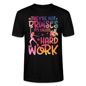 Patinage - T-shirt bio CRAFTER Stanley Stella Unisexe - noir - Devant - Alina (178cm) & Michal (187cm)