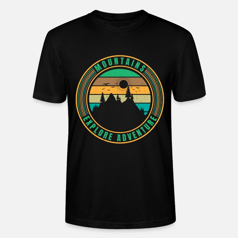 Mountains Explore Adventure - Stanley/Stella Unisex Bio-T-Shirt CRAFTER - Schwarz