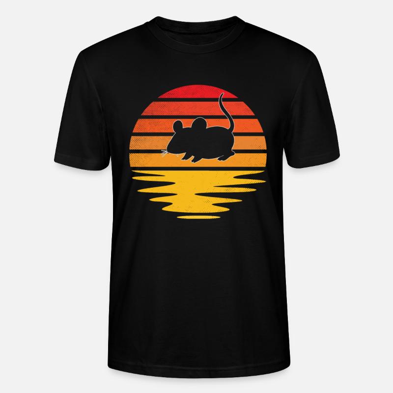 Maus Retro - Stanley/Stella Unisex Bio-T-Shirt CRAFTER - Schwarz