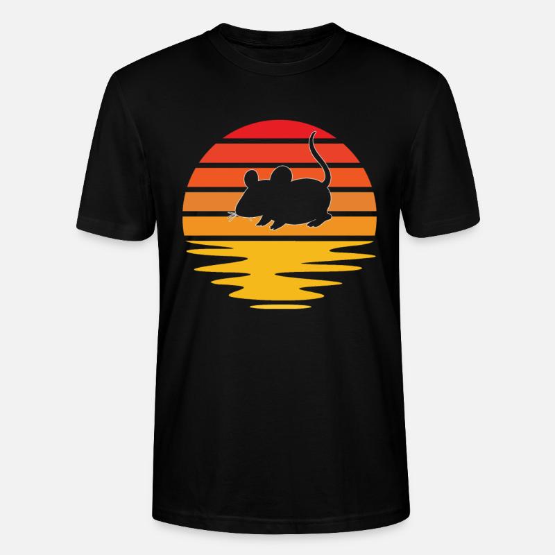 Maus Retro - Stanley/Stella Unisex Bio-T-Shirt CRAFTER - Schwarz