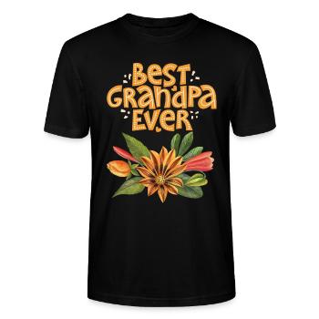 Grand-père, grand-père, grand-père disant, fête des pères - T-shirt bio CRAFTER Stanley Stella Unisexe - noir - Devant - Alina (178cm) & Michal (187cm)
