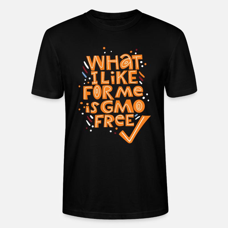 Lebensmittel ohne Gentechnik, GMO-Technik, Spruch - Stanley/Stella Unisex Bio-T-Shirt CRAFTER - Schwarz