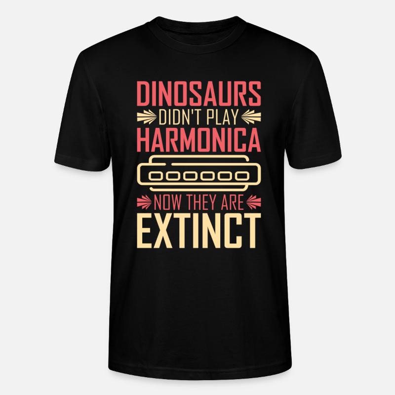 Harmonica harmonica player - Stanley/Stella CRAFTER Unisex Organic T-Shirt - black