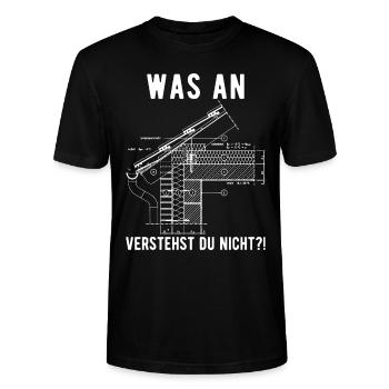 Dachdecker Bauzeichner Dachdeckermeister - Stanley/Stella Unisex Bio-T-Shirt CRAFTER - Schwarz - Vorne - Alina (178cm) & Michal (187cm)