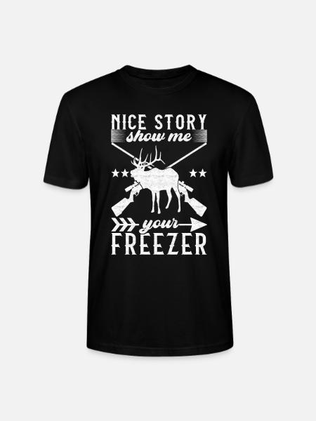 Hunting Hunter Hunting Deer - Stanley/Stella CRAFTER Unisex Organic T-Shirt - black