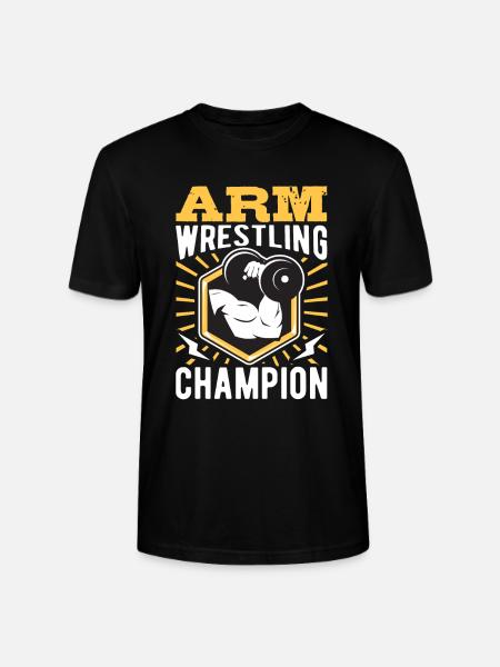 Arm Wrestling Champion - Stanley/Stella CRAFTER Unisex Organic T-Shirt - black