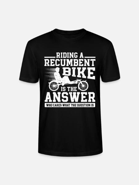 Liegerad Liegeradfahrer Radfahrer - Stanley/Stella Unisex Bio-T-Shirt CRAFTER - Schwarz