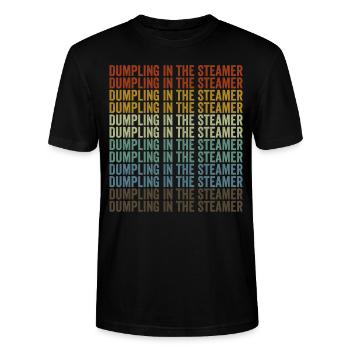 Dumpling In The Steamer Dim Sum Lover Chinesisches - Stanley/Stella Unisex Bio-T-Shirt CRAFTER - Schwarz - Vorne - Alina (178cm) & Michal (187cm)