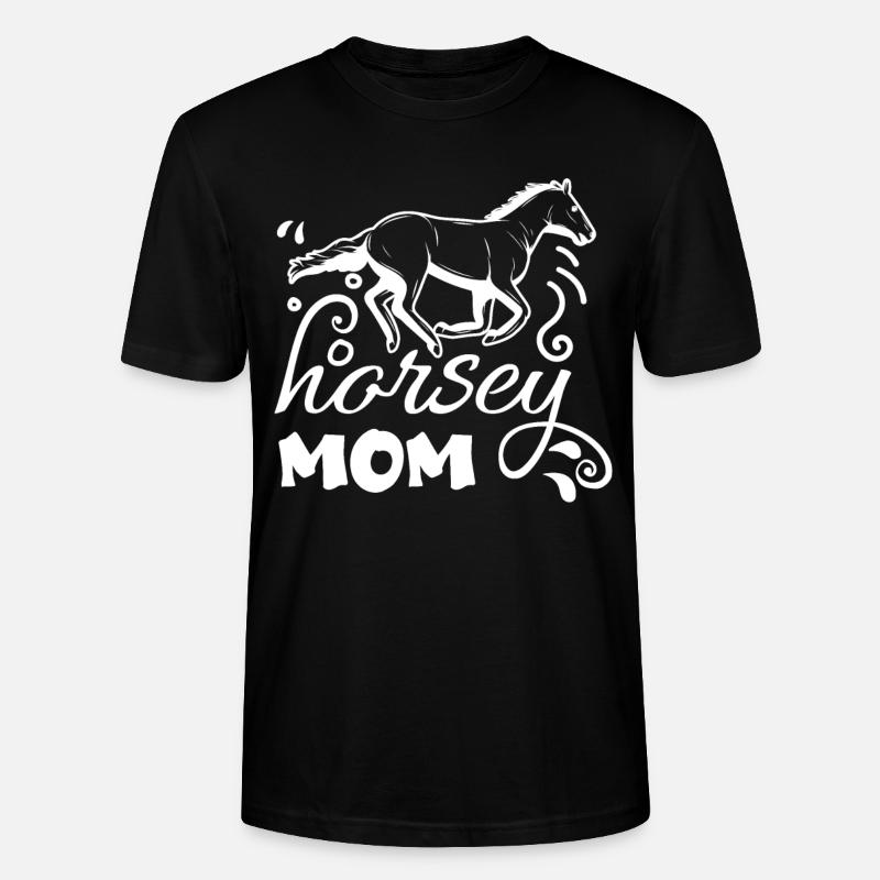Pferdchen-Mama 1 - - Stanley/Stella Unisex Bio-T-Shirt CRAFTER - Schwarz