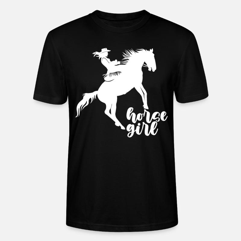 Pferd Mädchen - - Stanley/Stella Unisex Bio-T-Shirt CRAFTER - Schwarz