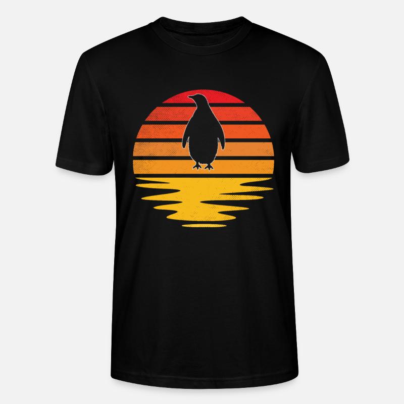 Pingouin Rétro - T-shirt bio CRAFTER Stanley Stella Unisexe - noir