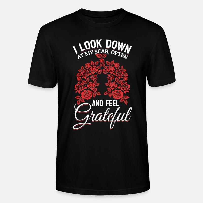 Lungen Transplantation Narbe Blumen Bronchen - Stanley/Stella Unisex Bio-T-Shirt CRAFTER - Schwarz