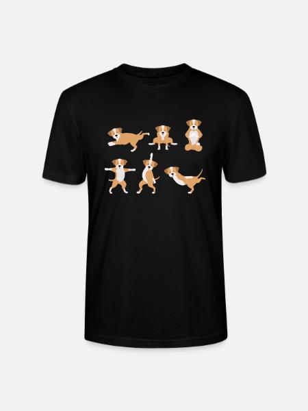 Yoga Dog - Stanley/Stella CRAFTER Unisex Organic T-Shirt - black