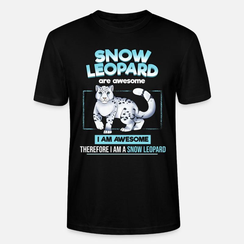 Schneeleopard - Stanley/Stella Unisex Bio-T-Shirt CRAFTER - Schwarz