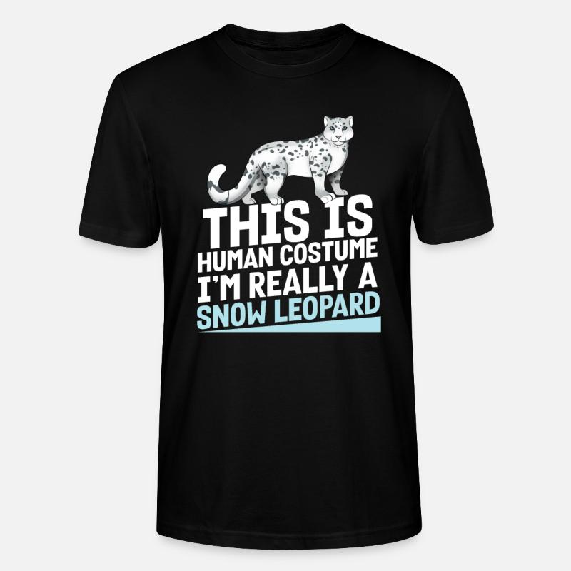 Schneeleopard - Stanley/Stella Unisex Bio-T-Shirt CRAFTER - Schwarz