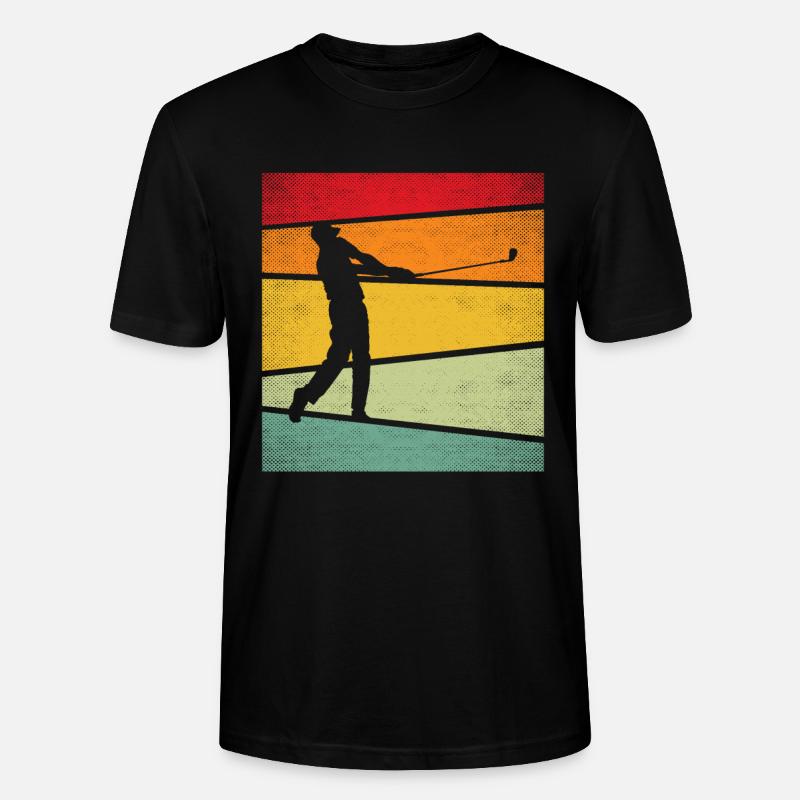 Golf Retro - Stanley/Stella Unisex Bio-T-Shirt CRAFTER - Schwarz