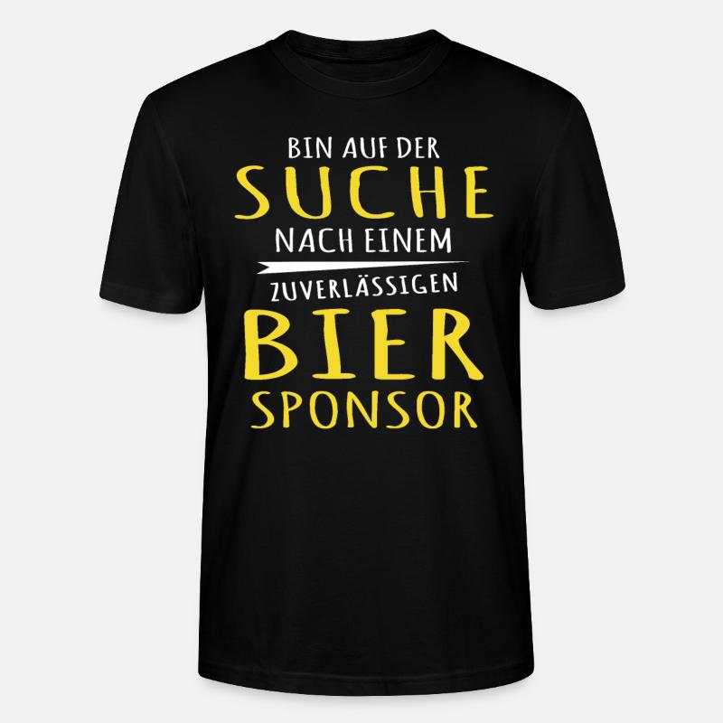 Bier Sprüche Trinksprüche Bierliebhaber - Stanley/Stella Unisex Bio-T-Shirt CRAFTER - Schwarz