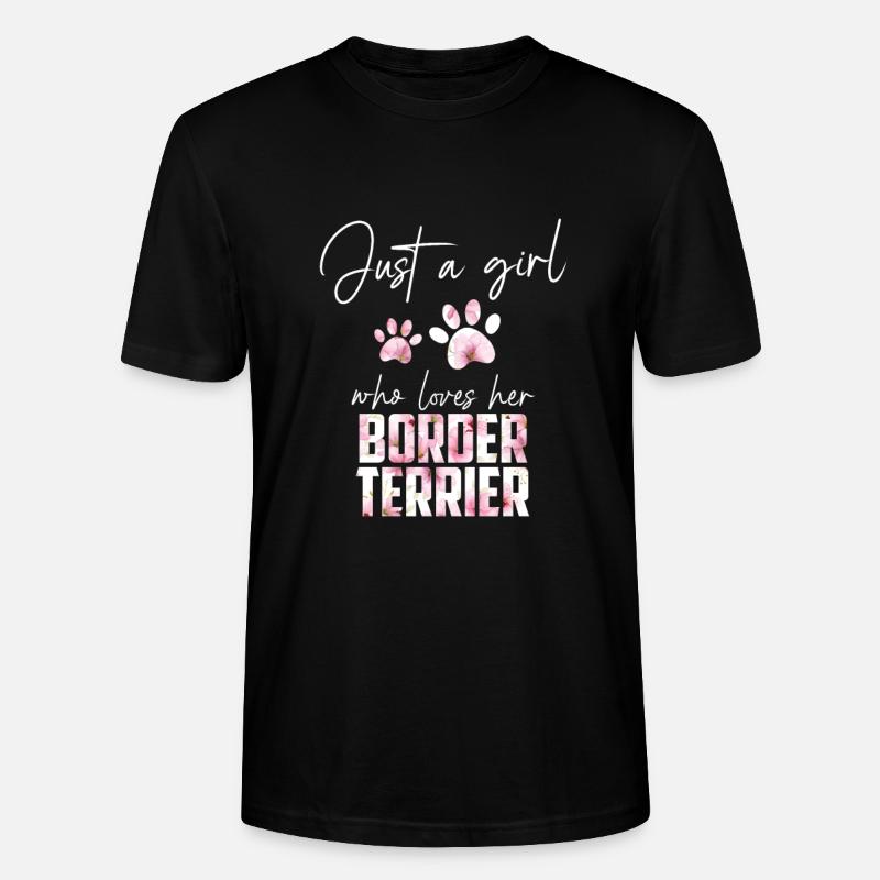 Border Terrier - Stanley/Stella Unisex Bio-T-Shirt CRAFTER - Schwarz
