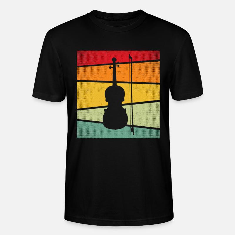 Geige Retro - Stanley/Stella Unisex Bio-T-Shirt CRAFTER - Schwarz