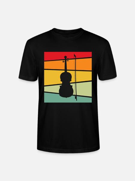 Violin Retro - Stanley/Stella CRAFTER Unisex Organic T-Shirt - black