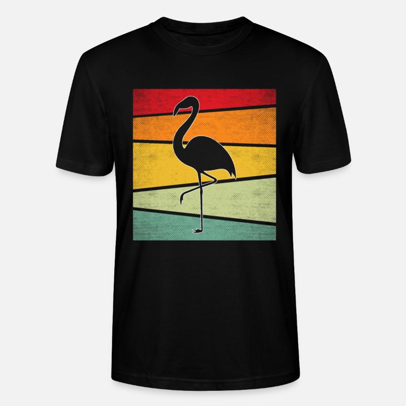 Flamingo Retro - Stanley/Stella Unisex Bio-T-Shirt CRAFTER - Schwarz
