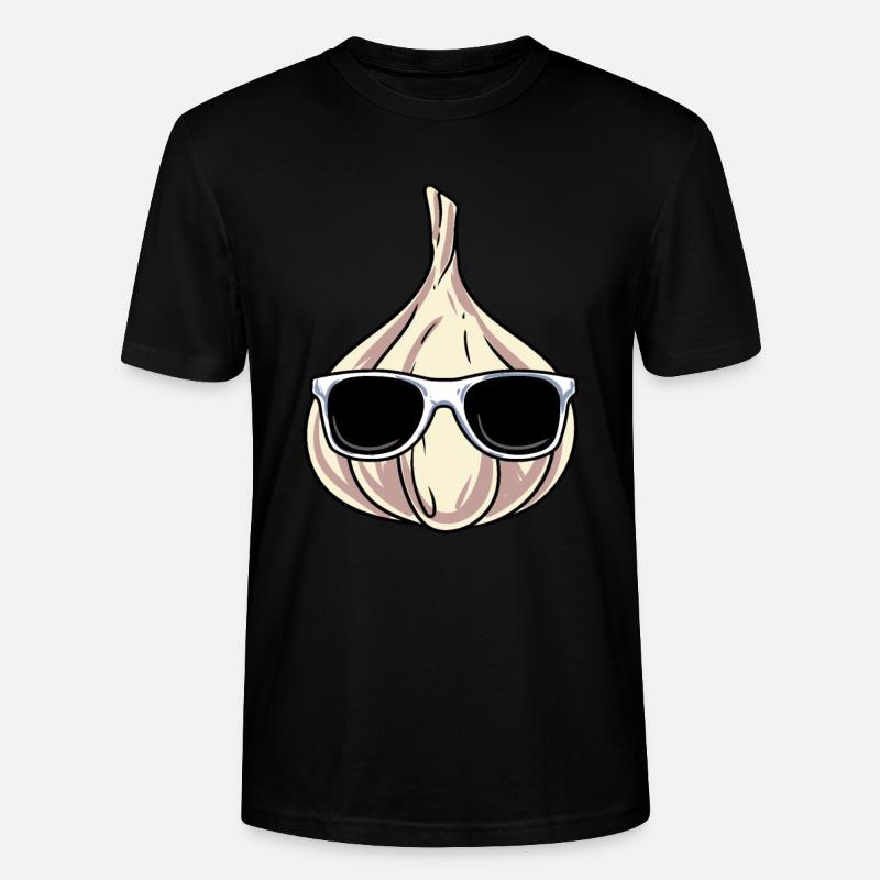 Knoblauch Knoblauchbrot Geschenk - Stanley/Stella Unisex Bio-T-Shirt CRAFTER - Schwarz