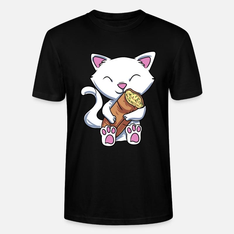 Knoblauch Knoblauchbrot Geschenk - Stanley/Stella Unisex Bio-T-Shirt CRAFTER - Schwarz