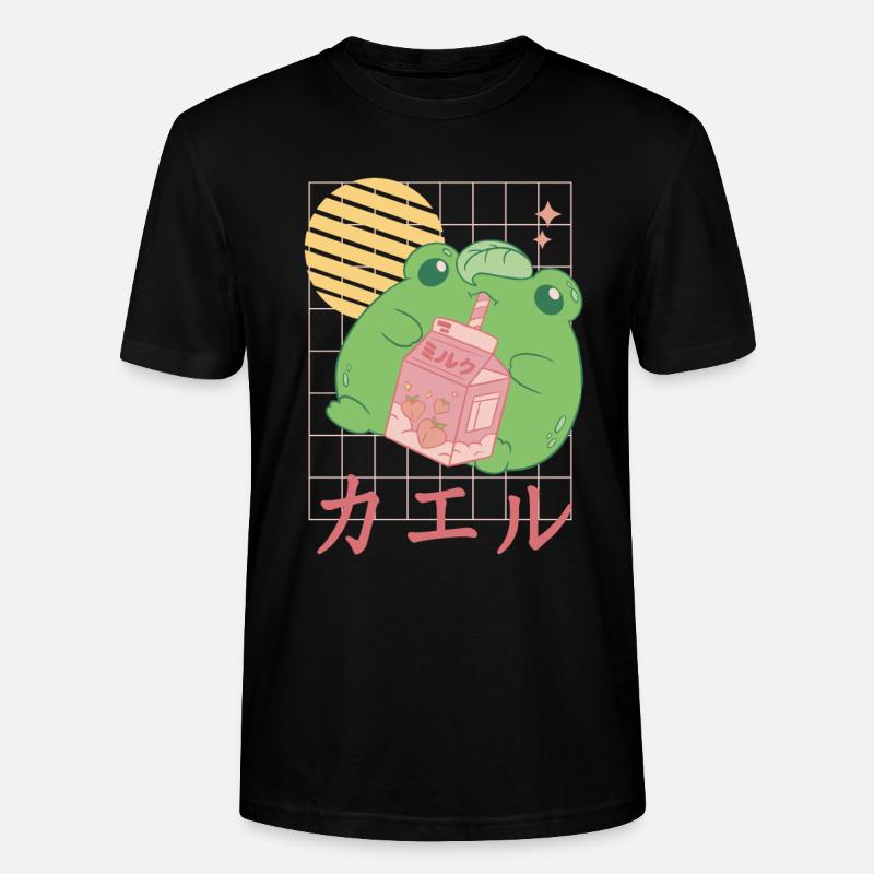 Erdbeermilchfrosch Japanisch - Stanley/Stella Unisex Bio-T-Shirt CRAFTER - Schwarz