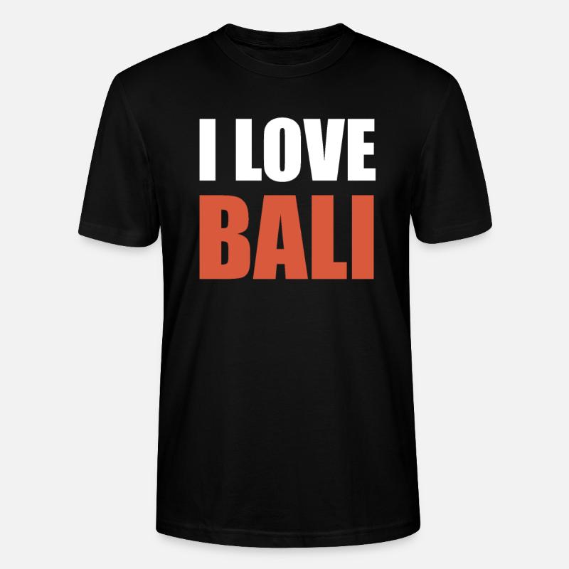 I Love Bali - Stanley/Stella Unisex Bio-T-Shirt CRAFTER - Schwarz