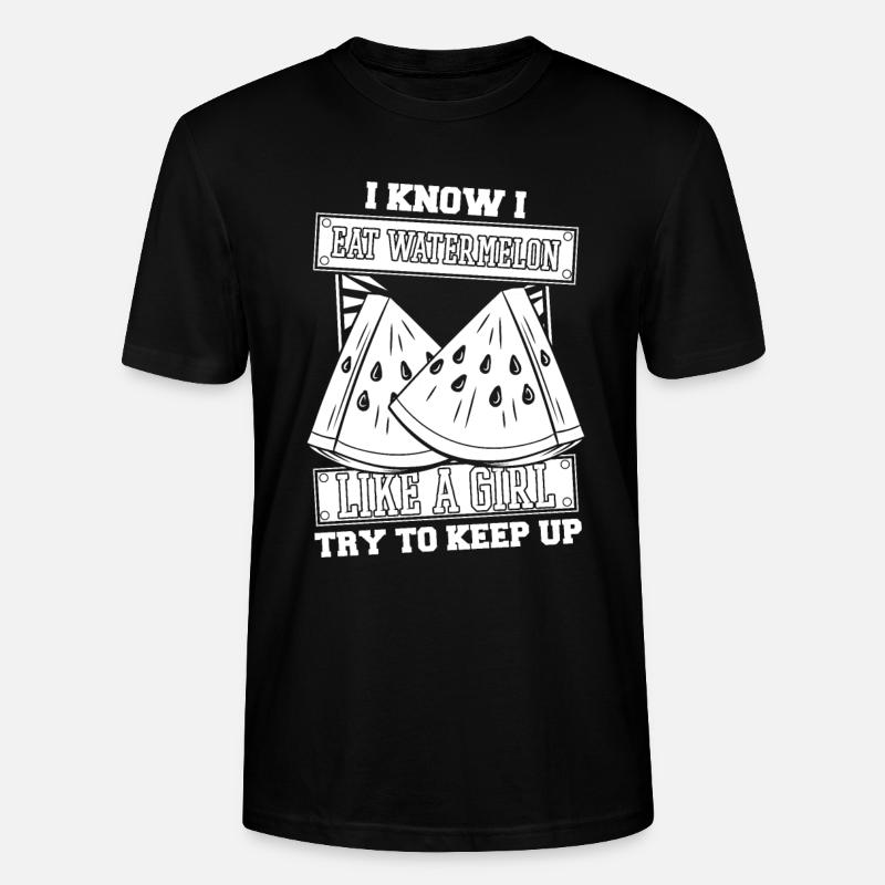 fille pastèque - T-shirt bio CRAFTER Stanley Stella Unisexe - noir