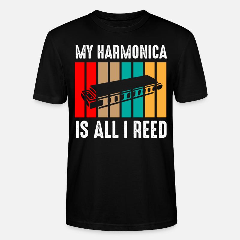 Harmoniciste, Musique d’harmonica - T-shirt bio CRAFTER Stanley Stella Unisexe - noir