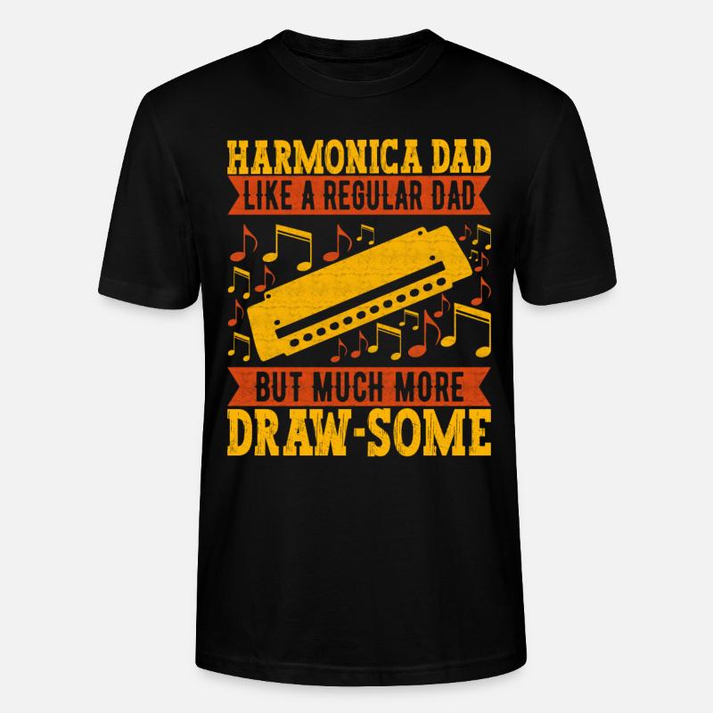 Harmonica Harmonica - T-shirt bio CRAFTER Stanley Stella Unisexe - noir