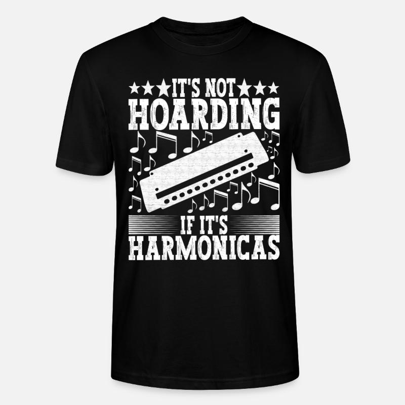 Harmonika Mundharmonika - Stanley/Stella Unisex Bio-T-Shirt CRAFTER - Schwarz