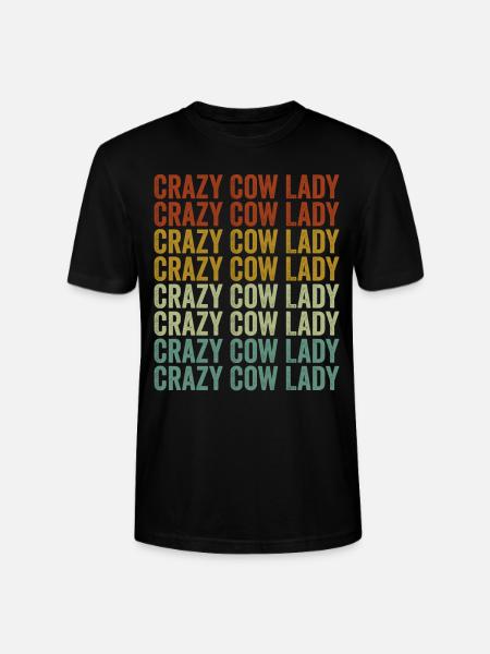 Crazy Cow Lady Cow Lady Cow Lovers kvinner L - Stanley/Stella CRAFTER unisex økologisk T-skjorte - svart