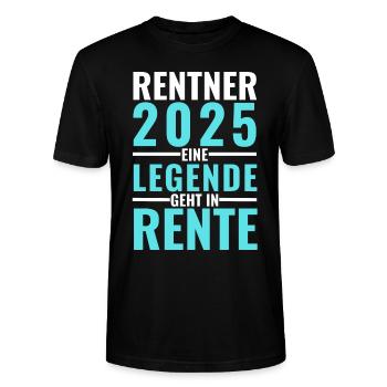 Rentner 2025 - Eine Legende geht in Rente - - Stanley/Stella Unisex Bio-T-Shirt CRAFTER - Schwarz - Vorne - Alina (178cm) & Michal (187cm)
