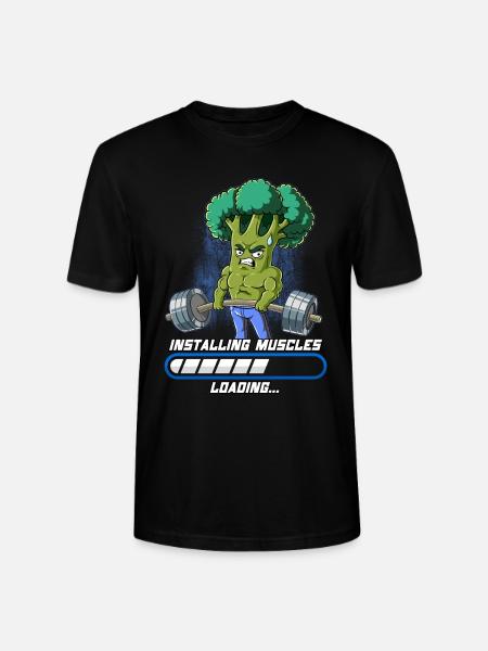 Broccoli Bouwen Spier Bodybuilding Fitness Gym - Stanley/Stella Uniseks bio-T-shirt CRAFTER - zwart