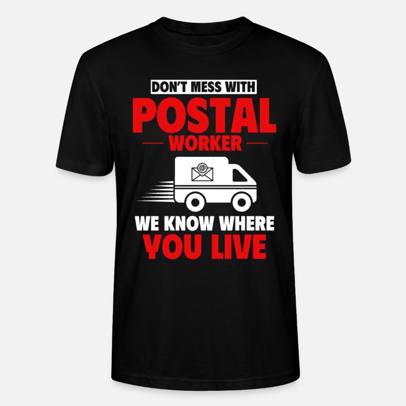 Post worker, post man - Stanley/Stella CRAFTER Unisex Organic T-Shirt - black
