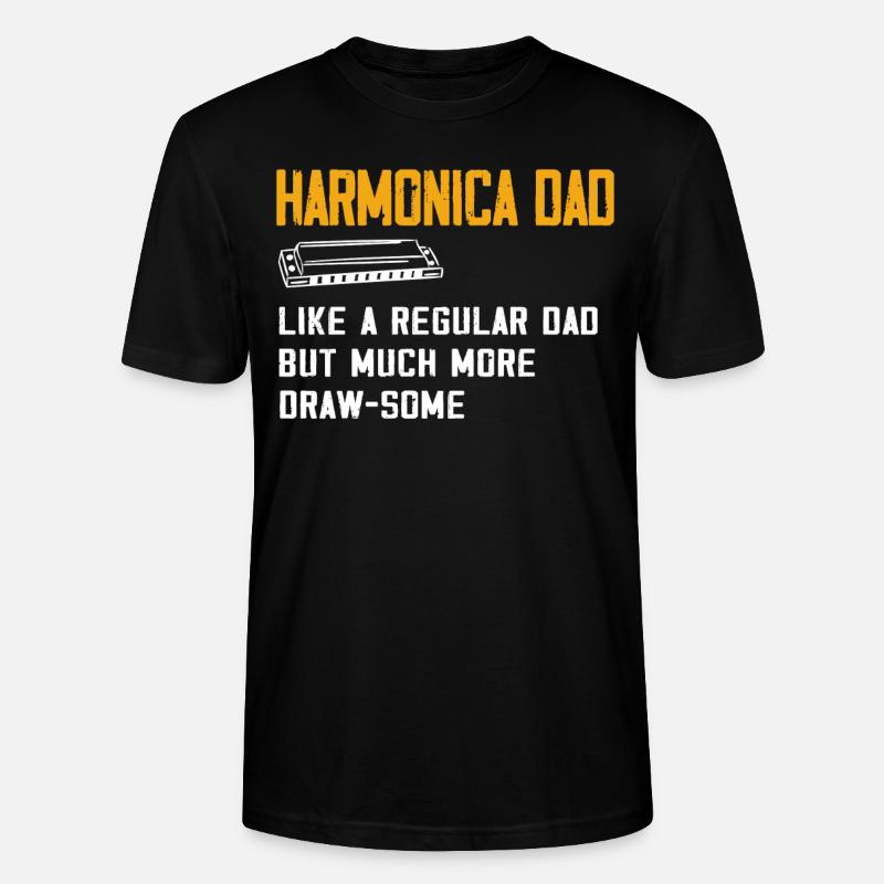 Harmoniciste, Unny harmonica - T-shirt bio CRAFTER Stanley Stella Unisexe - noir