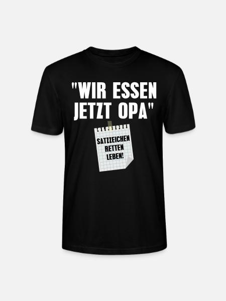 Wir essen jetzt Opa - Stanley/Stella Unisex Bio-T-Shirt CRAFTER - Schwarz