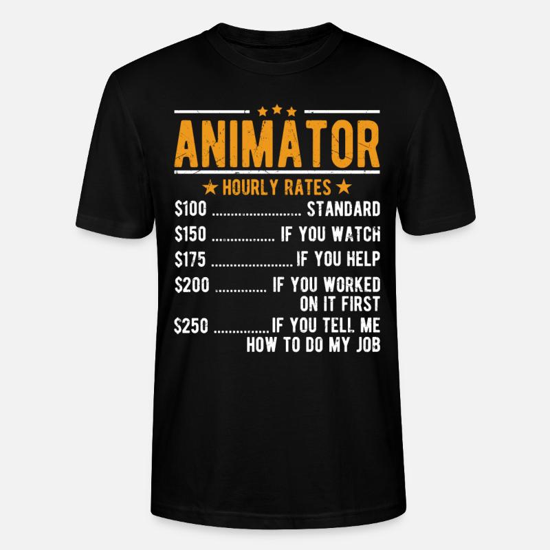 Animator Stundenlohn - Stanley/Stella Unisex Bio-T-Shirt CRAFTER - Schwarz