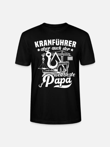 Kranfahrer Papa Kran - Stanley/Stella Unisex Bio-T-Shirt CRAFTER - Schwarz