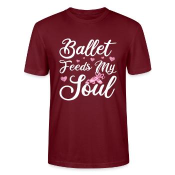 Ballet - T-shirt bio CRAFTER Stanley Stella Unisexe - bordeaux - Devant - Alina (178cm) & Michal (187cm)