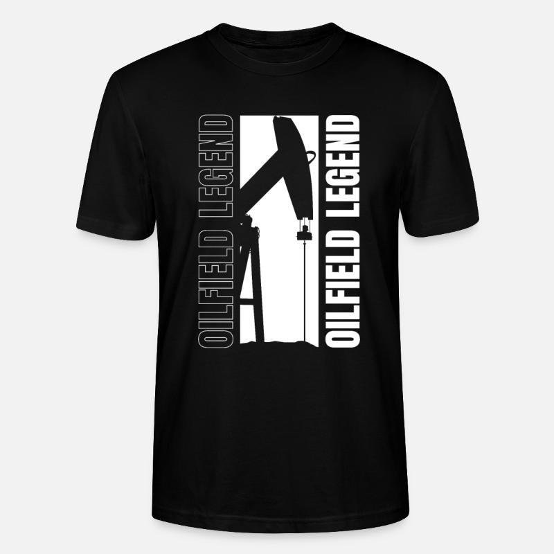 Ölfeld Bohrinsel Witzig - Stanley/Stella Unisex Bio-T-Shirt CRAFTER - Schwarz