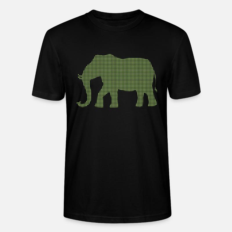 Éléphant - T-shirt bio CRAFTER Stanley Stella Unisexe - noir