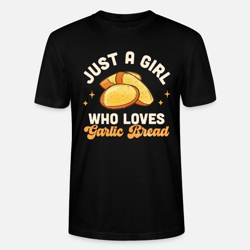 Knoblauch Knoblauchbrot Essen Geschenk - Stanley/Stella Unisex Bio-T-Shirt CRAFTER - Schwarz